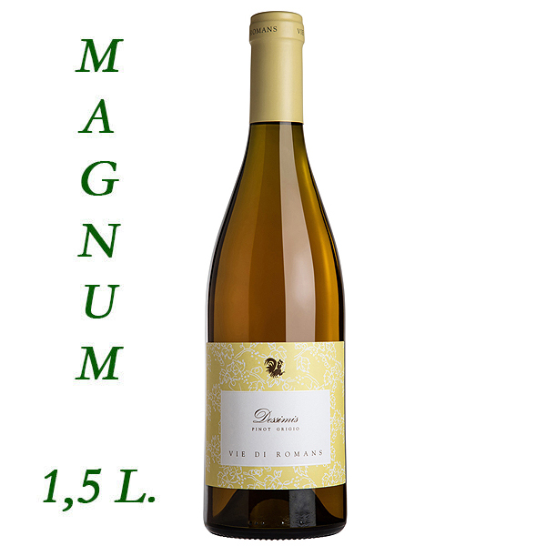 Pinot Grigio "DESSIMIS" - 9 mesi sui lieviti - az. "VIE DI ROMANS" - Magnum 1,5L - fermo